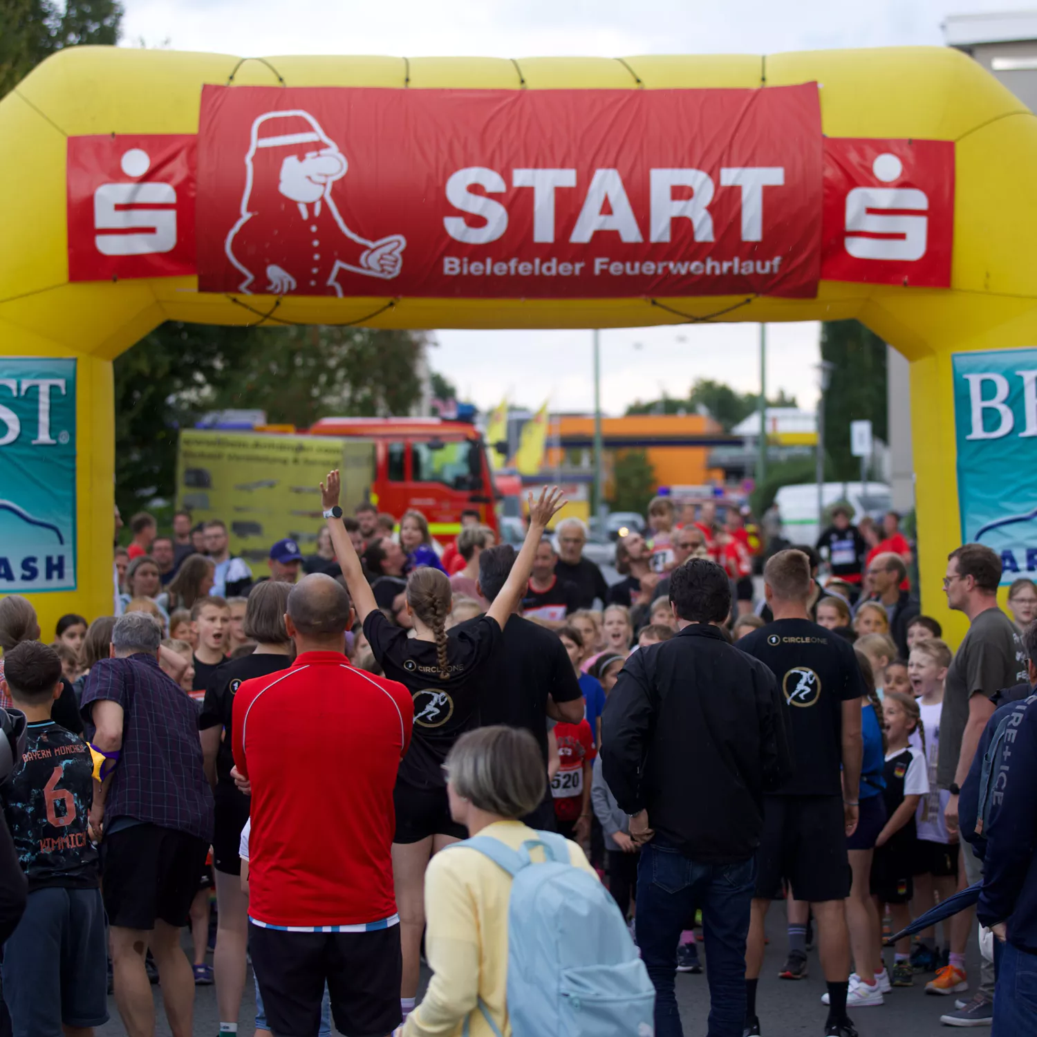 Runners crossing the finish line