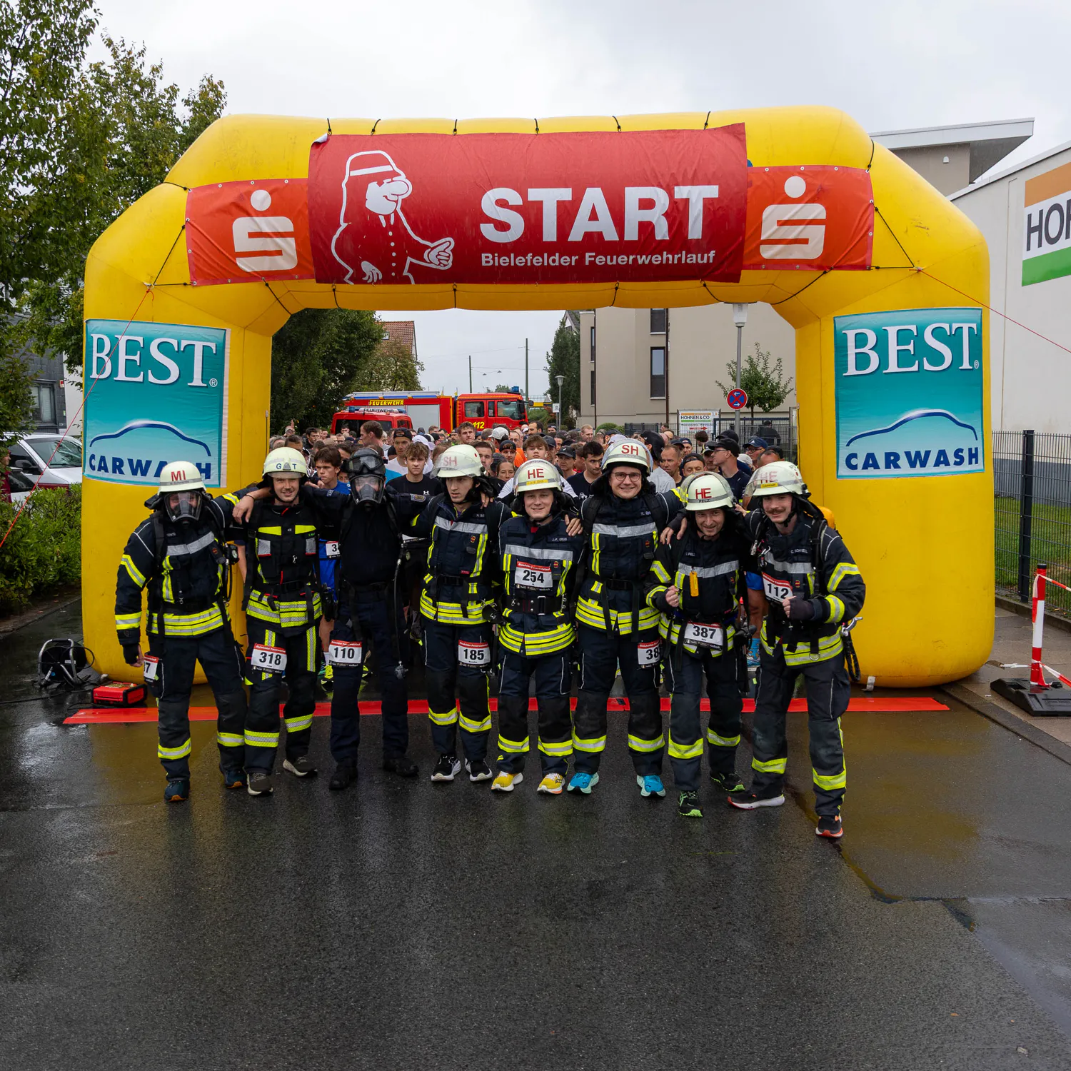 Excited participants at the starting line
