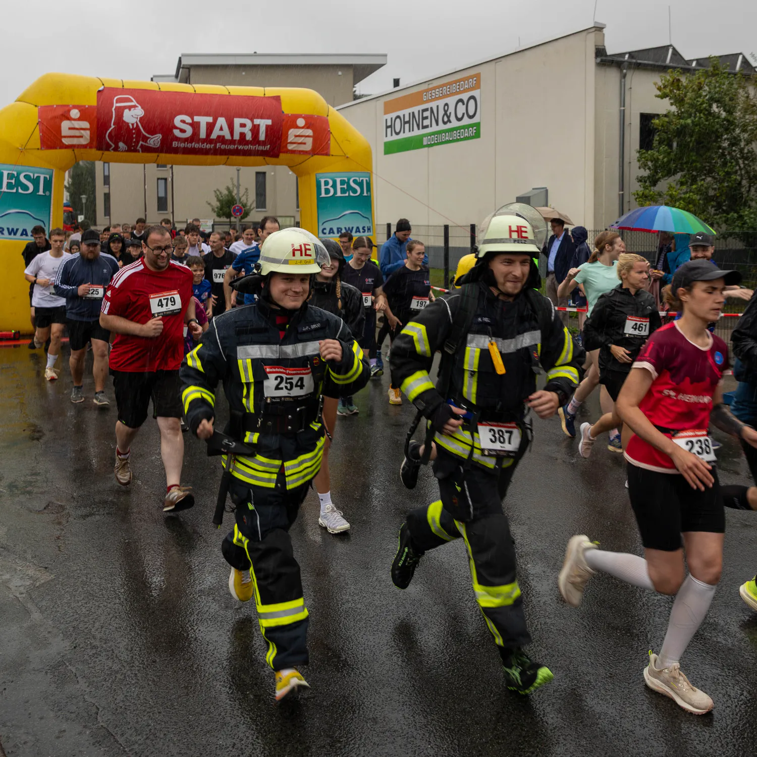 Children participating in the kids' race
