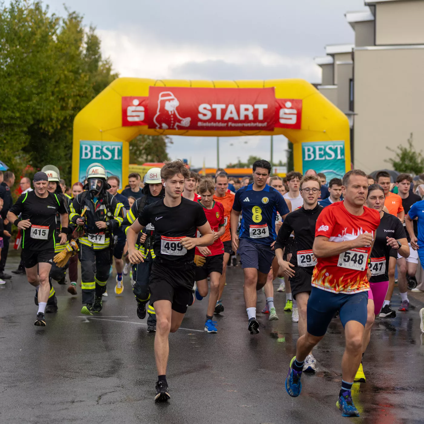 Firefighters Running Race Event